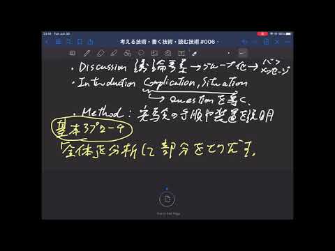考える技術・書く技術・読む技術 #006 個別のポイントから全体性を
