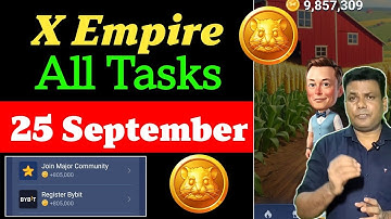 25 September All Quests Code X Empire | Riddle Of The Day RebusOf the day I YouTube Video Code