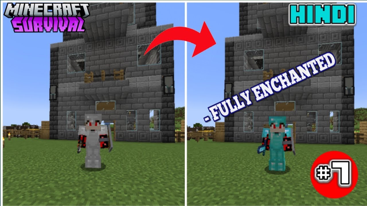 FINALLY I ENCHATED MY FULL DIAMOND ARMOUR | Minecraft Survival Series ...
