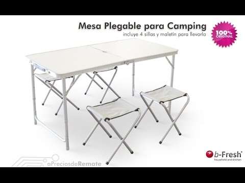 Mesa de aluminio con sillas de camping - Just4Camper Baya Sun RG-BQLDQQ128