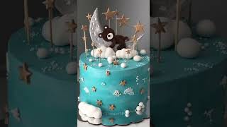 Baby shower cake sleeping bear #babyshower , #babyshowercake, #cake #baby, #sleepingbaby , #bear,