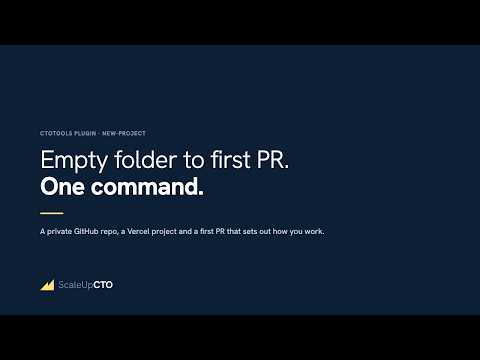 Empty folder to first PR. One command.