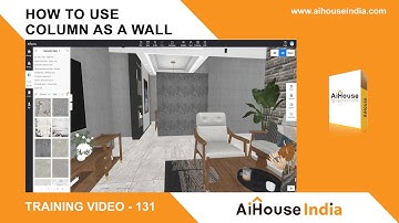 How to use column as a wall | Training Video 131 | AiHouse India