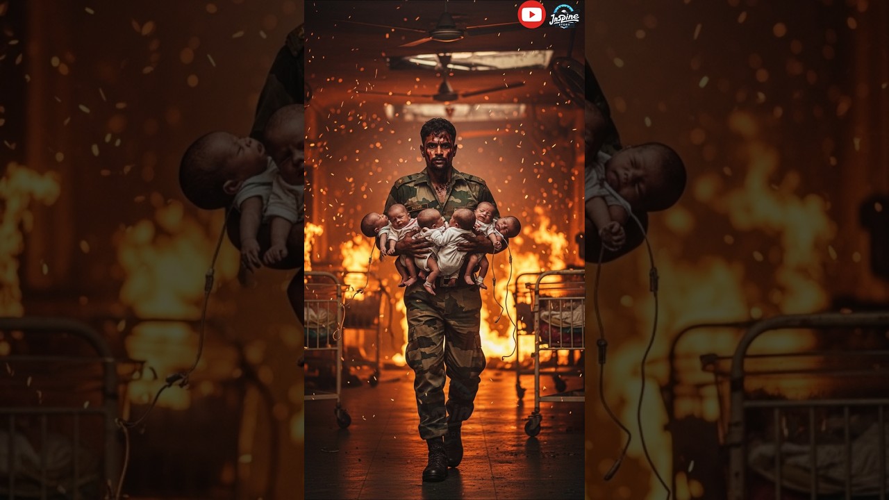 Indian Army Soldier Rescues 6 Newborns from ICU Fire 🔥 Real Life Hero 🇮🇳 