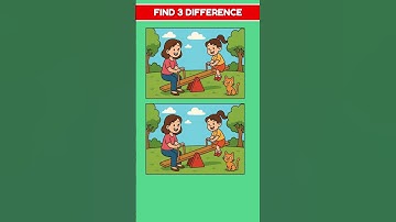 Can You Spot the 3 Differences? 🔍 Only 1% Can! #shorts #games  #difference #trending