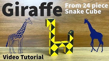 Make GIRAFFE from a 24 piece SNAKE CUBE se GIRAFFE kaise banaate hain