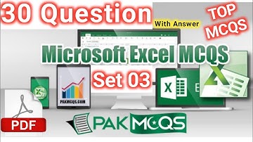 MS Excel Mcq | MS Excel Mcq Questions and Answers | computer operator exam question paper