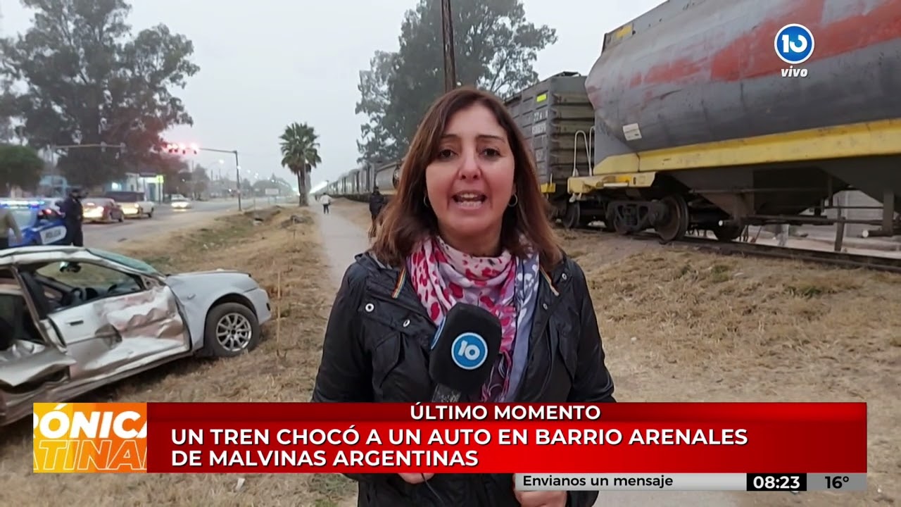 AHORA 🔴 EN VIVO: Un tren chocó un auto y lo arrastró varios metros: un herido #cordoba #tv #noticias