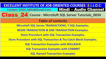 24_25.0510_MicroSoft SQL Server Tutorials_0034_SQL Server Transactions, Commit &Rollback Transaction