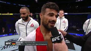 UFC 236:  Khalid Taha Octagon Interview