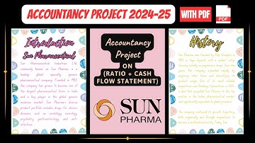 Accountancy Project Class 12th | Specific Project On Sun Pharma (Ratio + Cash Flow Statement)