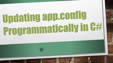 Updating app.config Programmatically in C#
