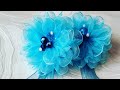 Заколочки из органзы/Organza hair clips