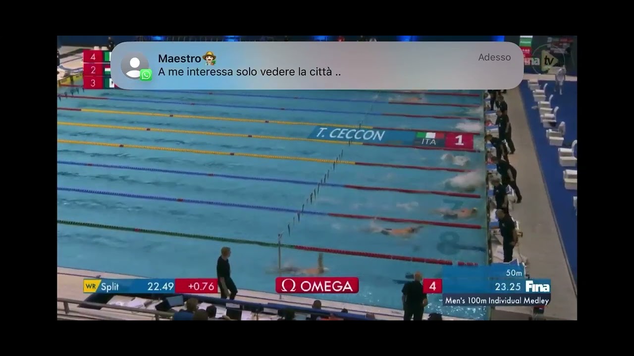 THOMAS CECCON world cup Berlin 2022  100 medley heat 52.63