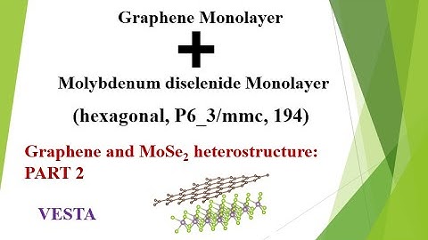 Addtion of graphene & Molybdenum diselenide monolayers using VESTA : PART 2