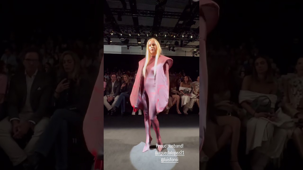 Luis Fonsi esposo orgulloso de ver a su mujer Agueda Lopez en el MBFW Madrid 2024