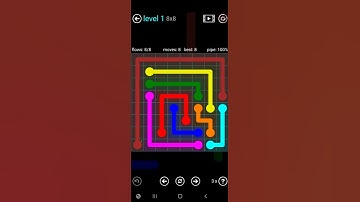 How To Solve Flow Free Blue Pack Level 1 8x8 Board Medium Walk Through Solution Walkthrough