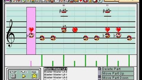 Blaster Master Medley in Mario Paint Composer (part 1 of 2)