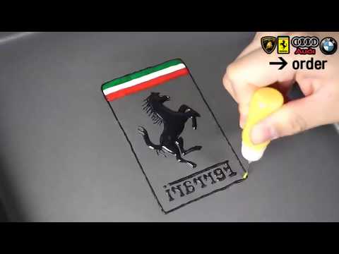 მანქანების ლოგოები გამოვაცხვე -- Car Logo Pancake Art   Lamborghini, Ferrari, Audi, BMW