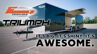 Formula Trailers | Feature Callout | Black Triumph Car Hauler w/ Escape Door