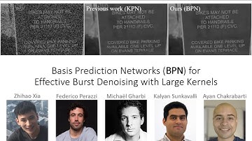 [CVPR 2020] BPN: Basis Prediction Networks for Effective Burst Denoising with Large Kernels