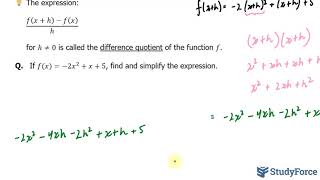 📚 How to evaluate and simplify a difference quotient