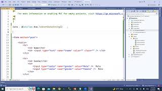 Razor View in ASP.NET Core MVC 6.0 (cshtml)