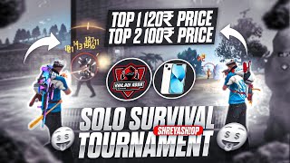 Solo Survival Tournament Gameplay 🏆 Daily 1000₹ Earning 🤑 Entry Fee 40₹ ☠️ IPhone 12📲