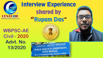 WBPSC AE 2020 Interview Experience -Part 3 ||  Rupam das (I & W)