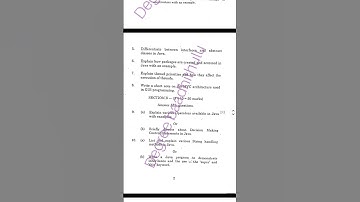 Bsc 3rd semester object oriented programming using java previous year question paper