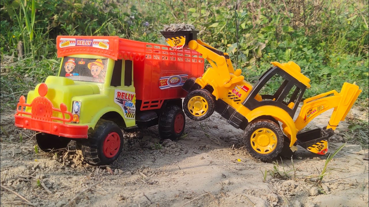JCB 3Dx Backhoes mud Tata truck loading jcb & truck wala cartoon