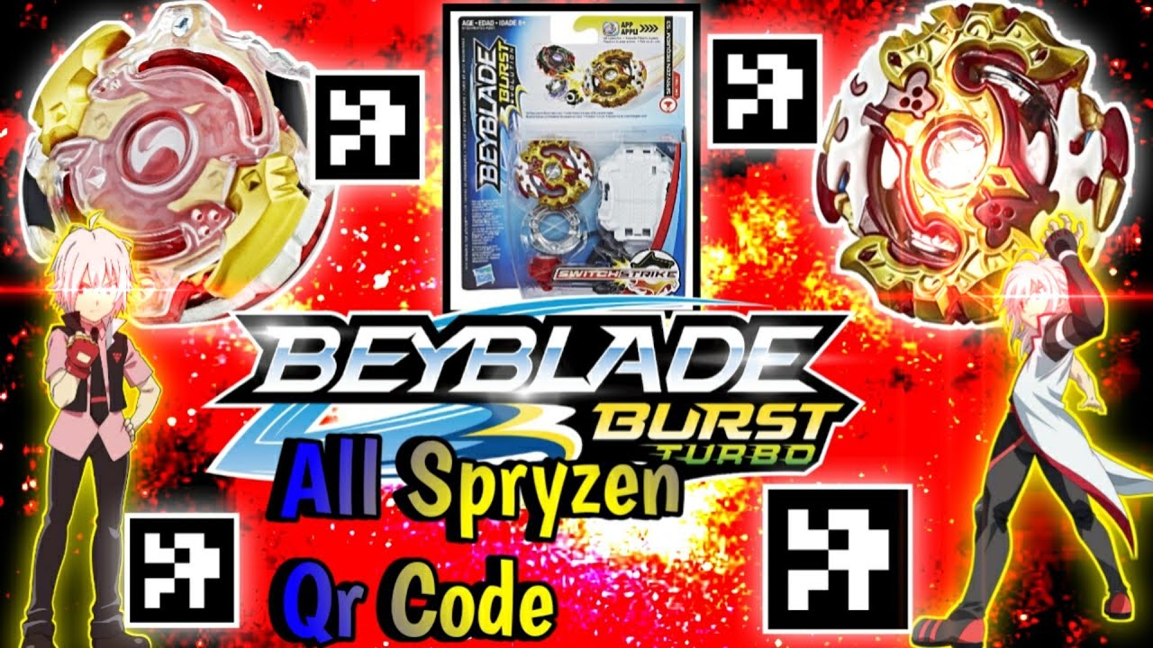 ALL SPRYZEN QR CODE BEYBLADE BURST TURBO APP !! - YouTube