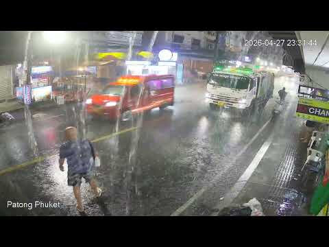 Heavy rain in Patong, Phuket, Thailand | 27 Apr 26