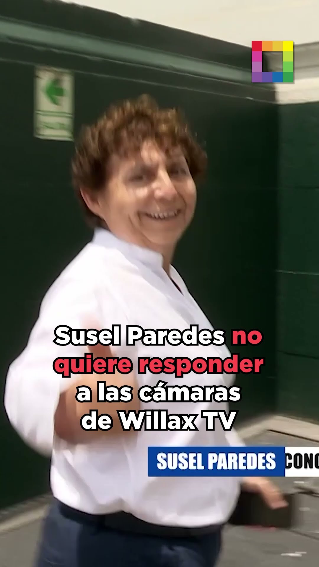 Susel Paredes no quiere responder a las cámaras de Willax #ContraCorriente #QaliWarma #SuselParedes