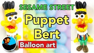 【Balloonart  91】 How to make a Puppet Bert バルーンアートの作り方 セサミストリート パペットバート