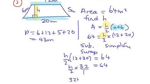 6.  Area of Trapezium working backwards