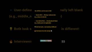 NULL is not always the same in SQL #sql #shorts#databaseconcepts#interviewprep#dataengineer