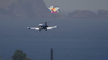 Vitosha Learjet 31A Landing on Runway 05 at Madeira Airport