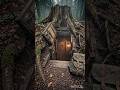 I Built a Secret Underground Bunker Inside a Giant Tree Stump #short video #viral short 🏡