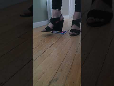 brand new toy cars crushed under wedged sandals #asmrcrush #asmrcrunch #modelcarcrush #asmrsounds
