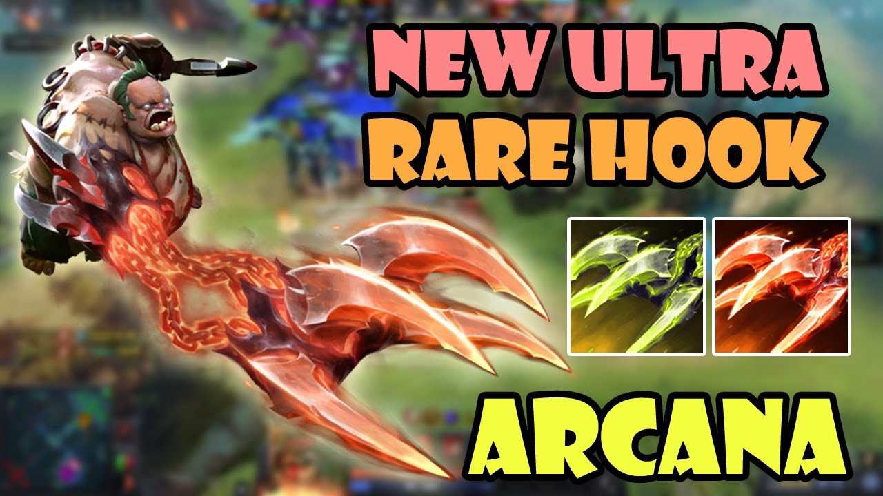 New Ultra Rare Pudge Hook + Arcana Epic Hook Effect — Top 7.26c Dota 2