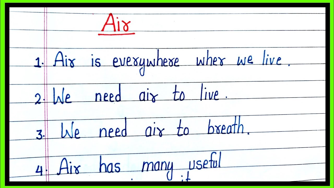 essay on Air in english/hawa par nibandh/10 lines on air in english