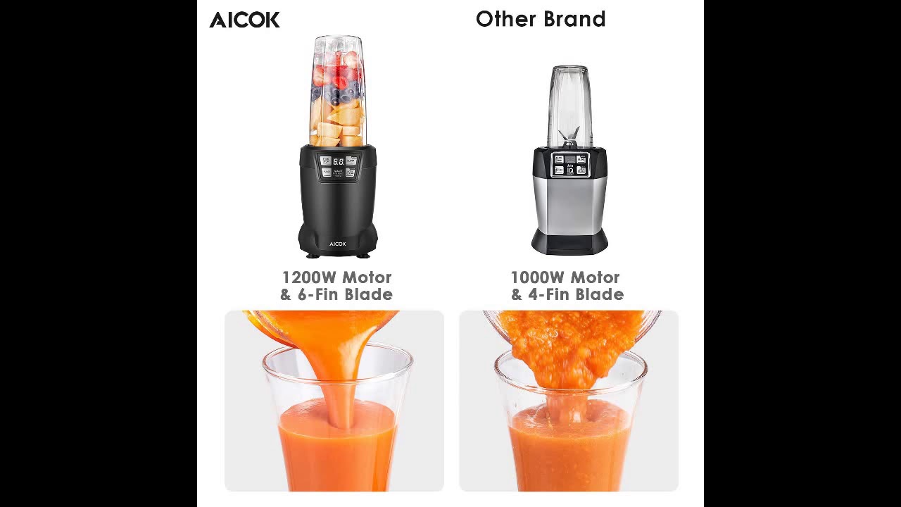 Aicok Smoothie Blender 1200W YouTube