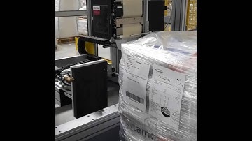 Pallet labelen op 2 zijden met 4 labels