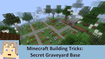 Minecraft Building Tricks: Secret Graveyard Base