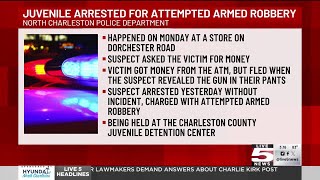 VIDEO: N. Charleston Police arrest juvenile in connection with attempted armed robbery