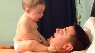 Funniest Moments of Baby And Daddy | Cute Baby Videos
