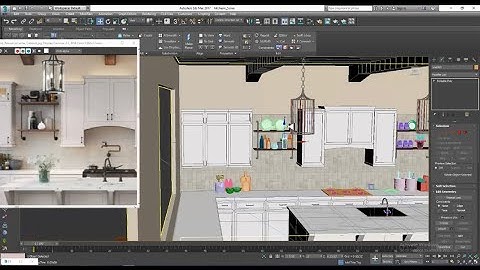 3Dsmax Tutorials, Learn 3D Modeling & Texturing a Stylish Kitchen from Scratch in 3dsmax ( Part 13)