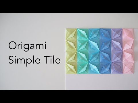 सरल ओरिगेमी टाइल ट्यूटोरियल - आसान DIY पेपर मोज़ेक