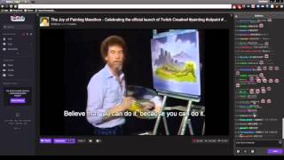 Twitch: Bob Ross Marathon ending + Chat Reactions